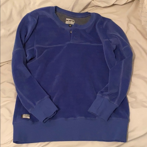Kavu Tops - Kavu blue fleece crew sweatshirt